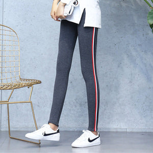 Side stripes Women Casual Legging