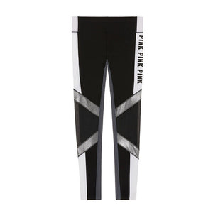 Love Pink Letter Print Workout Leggings