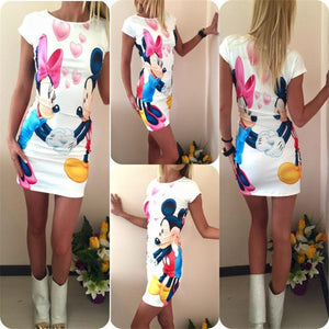 mini cartoon dress female