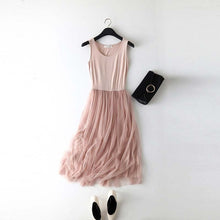 Patchwork Mesh Dress Spring Summer Women