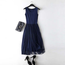 Patchwork Mesh Dress Spring Summer Women