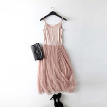 Patchwork Mesh Dress Spring Summer Women