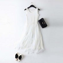Patchwork Mesh Dress Spring Summer Women