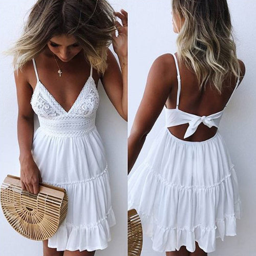 Female White Lace Dress