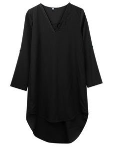 Dress Loose Waist Solid Shirt