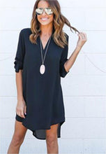 Dress Loose Waist Solid Shirt