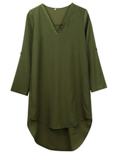 Dress Loose Waist Solid Shirt