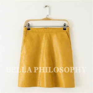PU faux leather women