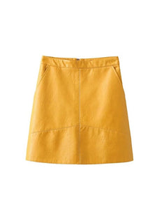 PU faux leather women