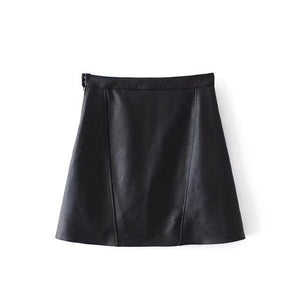 PU faux leather women
