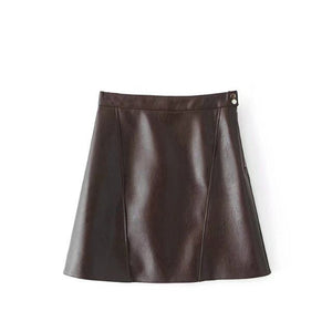 PU faux leather women