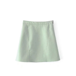 PU faux leather women