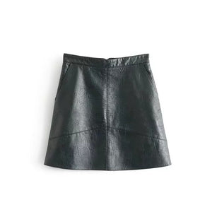 PU faux leather women