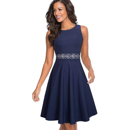 A-Line Pinup Business Women Dress