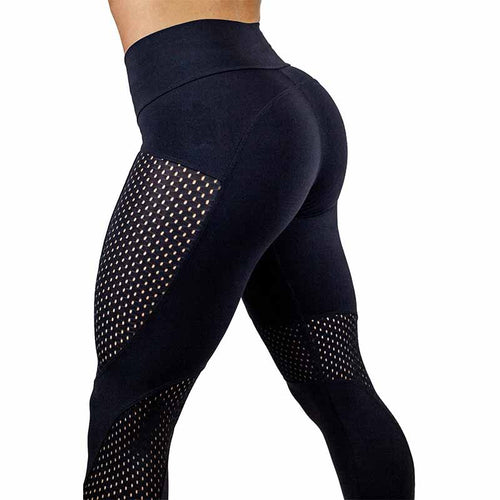 Ankle Length Exercise Leggings Mesh Leggings For Women