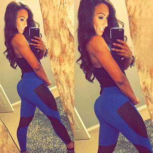 Ankle Length Exercise Leggings Mesh Leggings For Women