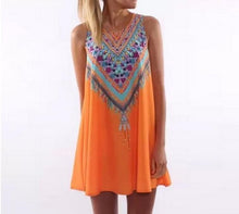 Beach Dress Floral Print Tunic Sleeveless