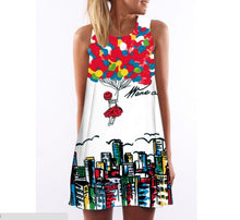 Beach Dress Floral Print Tunic Sleeveless