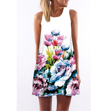 Beach Dress Floral Print Tunic Sleeveless