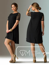 Plus Size Women Lace Dress Short