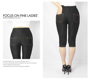 High Waist Jeans Leggins With Buttons Jeggings