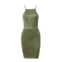 Lace Up Suede Dress Women