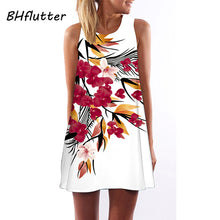 Beach Dress Floral Print Tunic Sleeveless