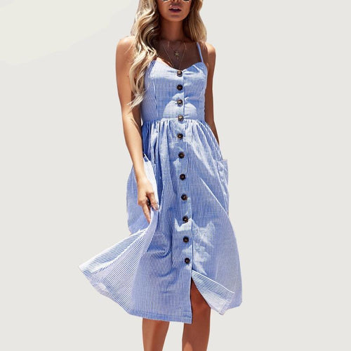 Long boho beach pockets women