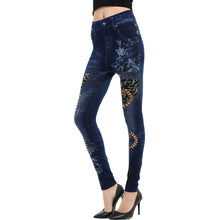 Faux Denim Jeans Leggings