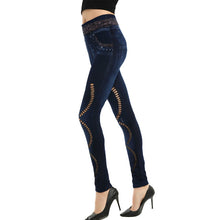 Faux Denim Jeans Leggings