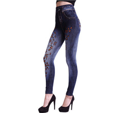 Faux Denim Jeans Leggings