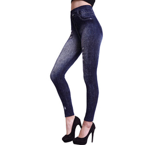 Faux Denim Jeans Leggings