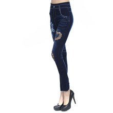 Faux Denim Jeans Leggings