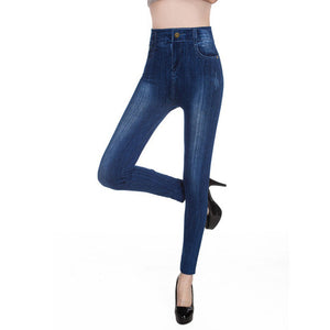 Faux Denim Jeans Leggings