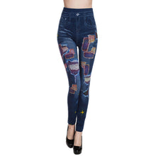 Faux Denim Jeans Leggings