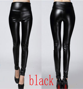 legging skinny PU leather pencil
