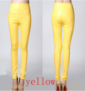 legging skinny PU leather pencil