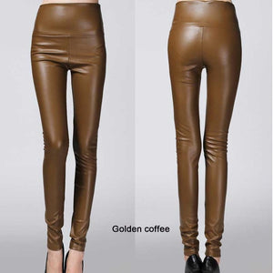 legging skinny PU leather pencil