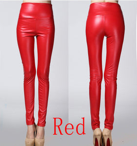 legging skinny PU leather pencil