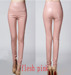 legging skinny PU leather pencil