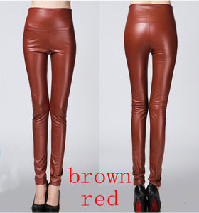legging skinny PU leather pencil