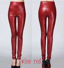 legging skinny PU leather pencil