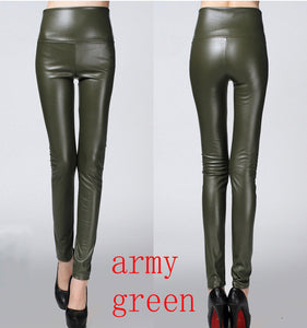 legging skinny PU leather pencil