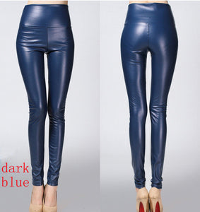 legging skinny PU leather pencil