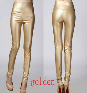 legging skinny PU leather pencil