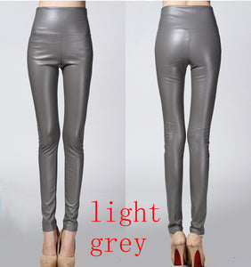 legging skinny PU leather pencil