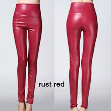legging skinny PU leather pencil