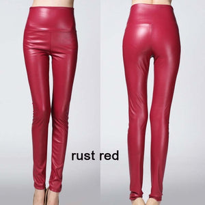 legging skinny PU leather pencil