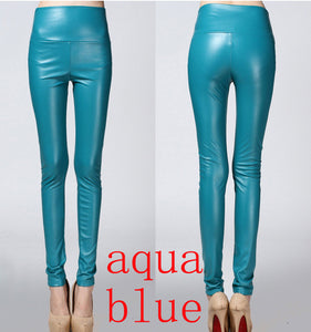 legging skinny PU leather pencil
