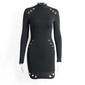 Sexy hollow out hole bodycon dress